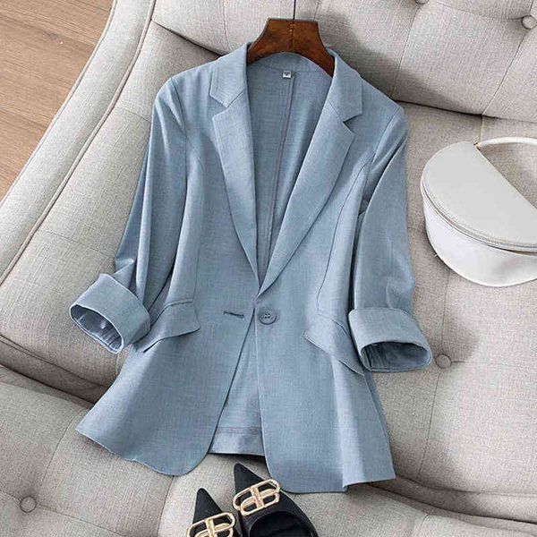 office ladies blazer 2022 new casual three quarter sleeves summer slim women blazer jacket j220813, White;black
office ladies blazer 2022 new casual three quarter sleeves summer slim women blazer jacket j220813, White;black