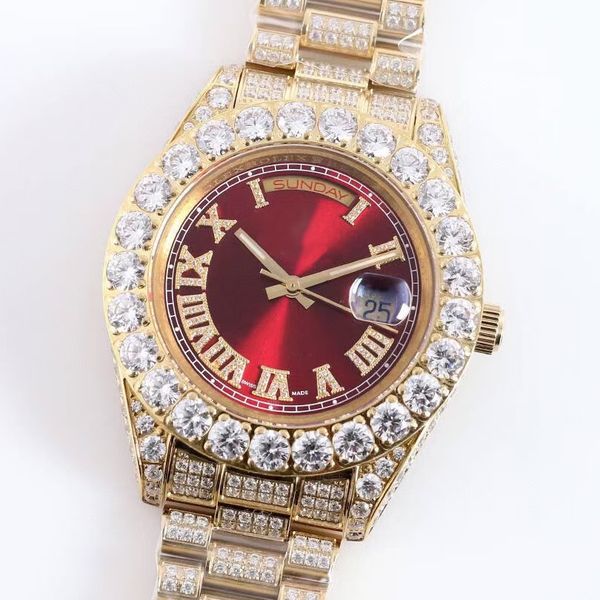 9 colors iced out watch men 43mm daydate rolix automatic sweeping popular brand 16233, Slivery;brown
9 colors iced out watch men 43mm daydate rolix automatic sweeping popular brand 16233, Slivery;brown