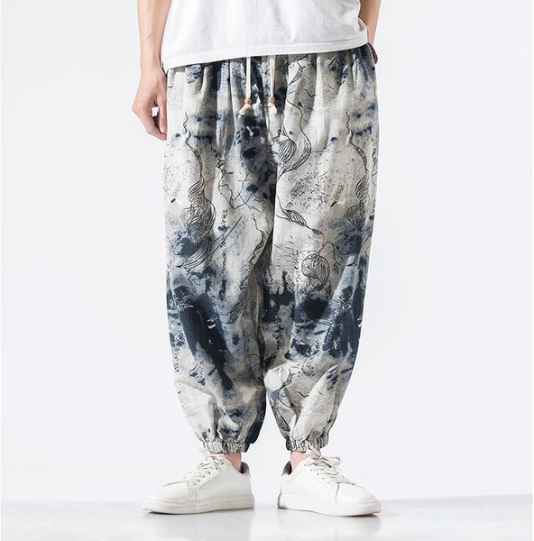 men's pants youth linen casual gray ordinary animal pattern trousers mid-waist without elasticmen's, Black
men's pants youth linen casual gray ordinary animal pattern trousers mid-waist without elasticmen's, Black