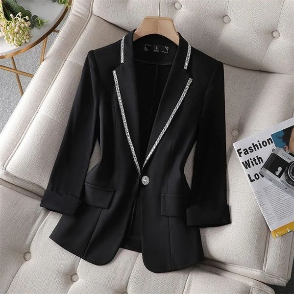 diamondencrusted blazer spring and summer threequarter sleeve white jacket design sense niche fashion cardigan lad 220819, Black;brown
diamondencrusted blazer spring and summer threequarter sleeve white jacket design sense niche fashion cardigan lad 220819, Black;brown