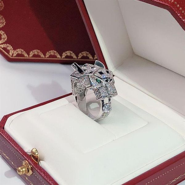 leopard ring brand classic fashion party jewelry for women ball banquet panther luxurious full drilling men's rings sell well2535, Silver
leopard ring brand classic fashion party jewelry for women ball banquet panther luxurious full drilling men's rings sell well2535, Silver