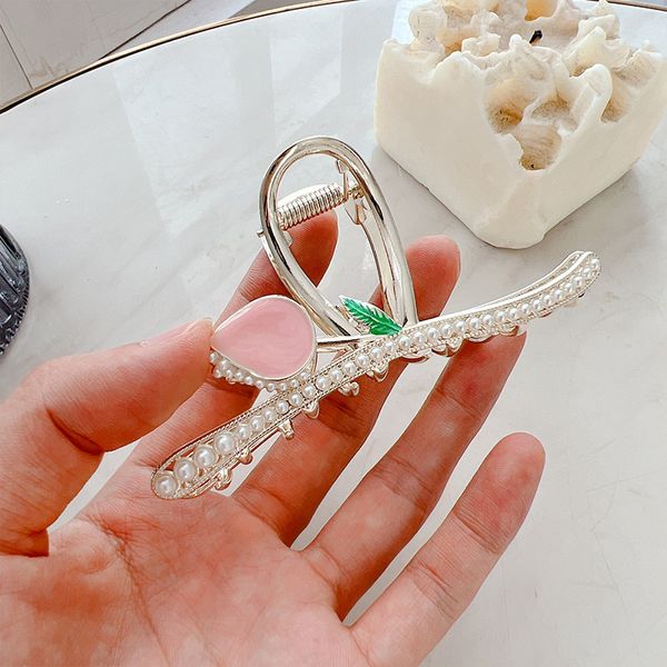 flower pearl cross hair clamps clip length 10.2 cm women alloy large hair claws tulip plant hairpins european female ponytail headdress orna, Slivery;golden
flower pearl cross hair clamps clip length 10.2 cm women alloy large hair claws tulip plant hairpins european female ponytail headdress orna, Slivery;golden
