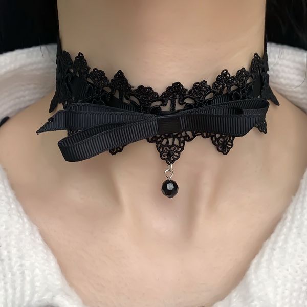 sweet bow knot lace necklace girls clavicle short collar cool party cosplay neck jewelry, Silver
sweet bow knot lace necklace girls clavicle short collar cool party cosplay neck jewelry, Silver