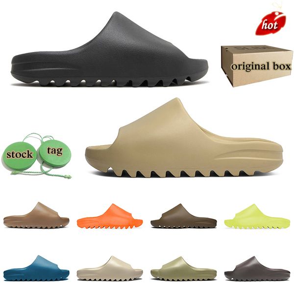 original box slides onyx designer slippers sandals desert sand bone resin slipper green glow orange beach shoes, Black
original box slides onyx designer slippers sandals desert sand bone resin slipper green glow orange beach shoes, Black