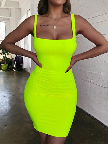 green dress mini bodycon women summer new fashion dress backless wrap neon sleeveless club party, Black;gray
green dress mini bodycon women summer new fashion dress backless wrap neon sleeveless club party, Black;gray