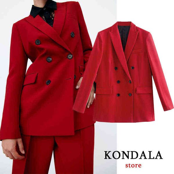 kondala za 2021 women chic red office lady blazer long sleeves v neck double breasted bussiness jackets fashion autumn outfit j220813, White;black
kondala za 2021 women chic red office lady blazer long sleeves v neck double breasted bussiness jackets fashion autumn outfit j220813, White;black