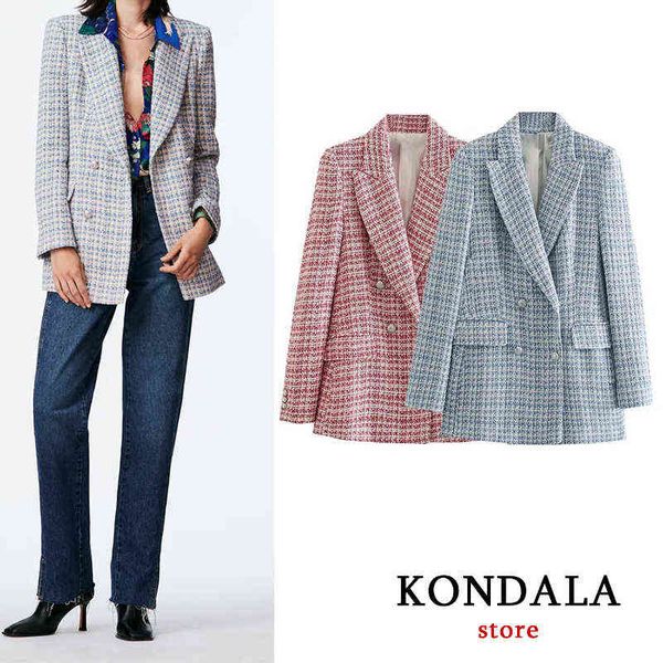 kondala women blue plaid oversized long blazer long sleeves v neck bags office lady jackets female elegant outwears j220813, White;black
kondala women blue plaid oversized long blazer long sleeves v neck bags office lady jackets female elegant outwears j220813, White;black