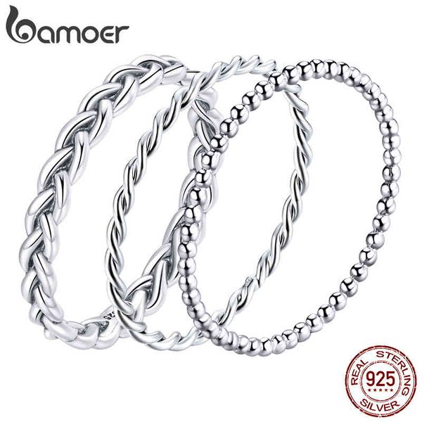 bamoer 925 sterling silver braided texture twisted eternity band stackable rings fine jewelry, Slivery;golden
bamoer 925 sterling silver braided texture twisted eternity band stackable rings fine jewelry, Slivery;golden