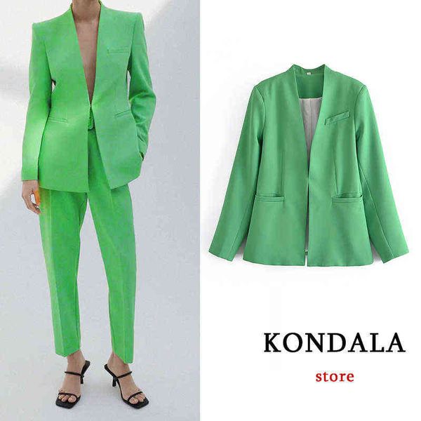 kondala za 2021 fashion autumn chic green office lady blazer long sleeves v neck poackets oversized long women jackets outfit j220813, White;black
kondala za 2021 fashion autumn chic green office lady blazer long sleeves v neck poackets oversized long women jackets outfit j220813, White;black