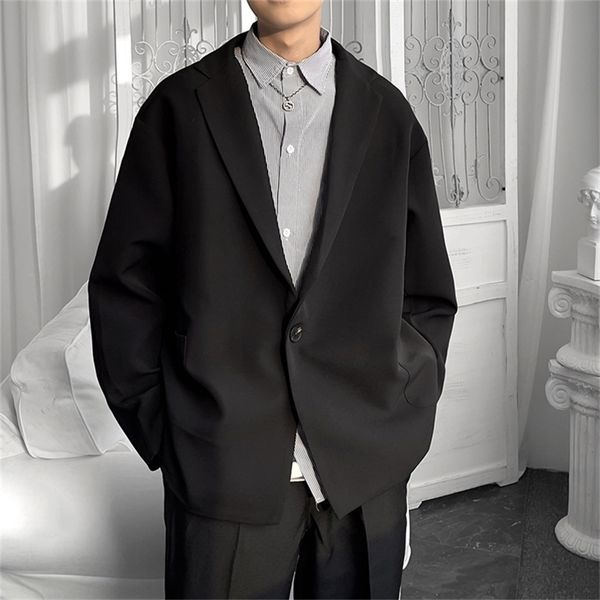luxury classic black blue khaki japan style men s casual blazers autumn spring fashion brand loose long suit 220822, White;black
luxury classic black blue khaki japan style men s casual blazers autumn spring fashion brand loose long suit 220822, White;black