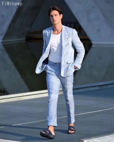 dusty blue men suits tuxedos 2 piece outdoor travel beach mens clothes notched lapel one button blazer jacket tuxedos pant, Black;gray
dusty blue men suits tuxedos 2 piece outdoor travel beach mens clothes notched lapel one button blazer jacket tuxedos pant, Black;gray