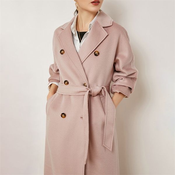 womens wool blends women elegant winter cashmere coats fashion water ripple trench real lady clothing s4828 220829, Black
womens wool blends women elegant winter cashmere coats fashion water ripple trench real lady clothing s4828 220829, Black