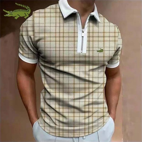 design summer mens polos shirts casual short sleeve brand polos hommes fashion clothing zipper polo 220822, White;black
design summer mens polos shirts casual short sleeve brand polos hommes fashion clothing zipper polo 220822, White;black