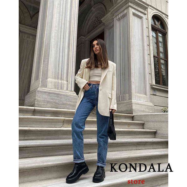 kondala za fashion women solid blazer office lady bags beige oversized jackets women vintage loose female chic mujer j220813, White;black
kondala za fashion women solid blazer office lady bags beige oversized jackets women vintage loose female chic mujer j220813, White;black