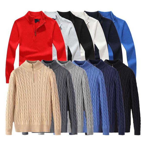 autumn mens sweater horse logo men knitted zipper sweaters outwear coat thick twist outwear, White;black
autumn mens sweater horse logo men knitted zipper sweaters outwear coat thick twist outwear, White;black