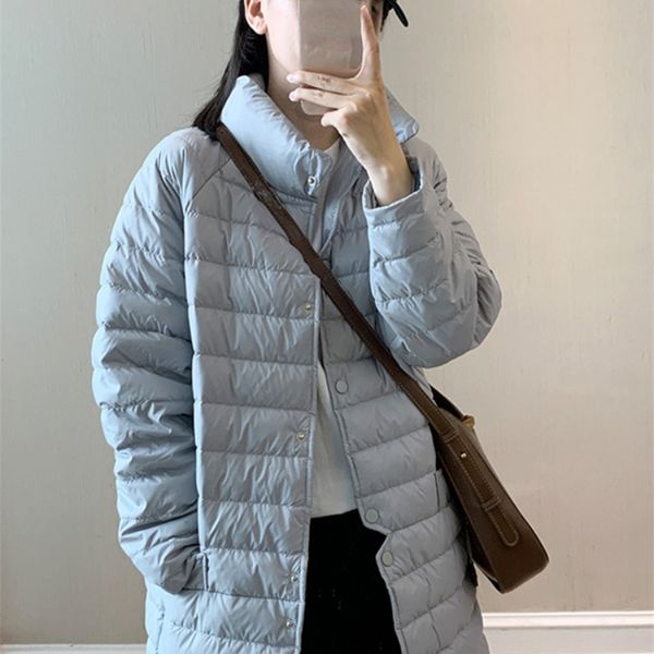2022 loose x-long coat winter jacket women solid color single breasted stand collar white duck down jacket streetwear fashion 220822, Black
2022 loose x-long coat winter jacket women solid color single breasted stand collar white duck down jacket streetwear fashion 220822, Black