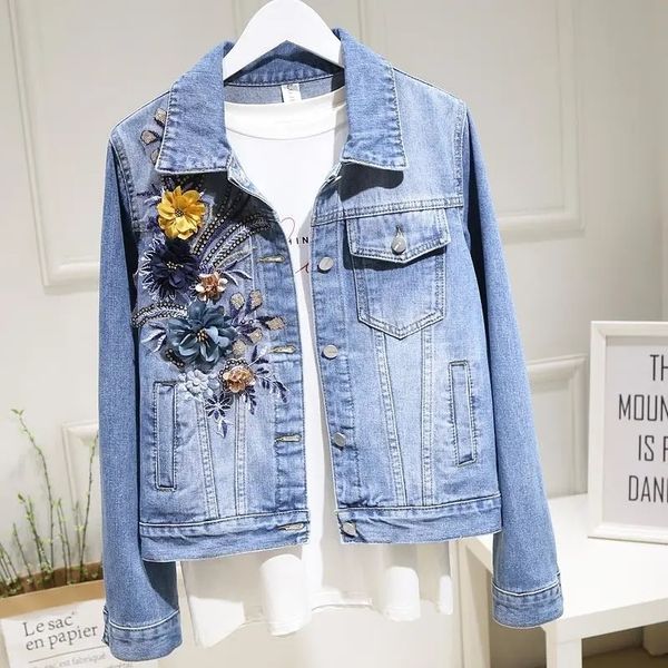 womens jackets 2022 spring autumn denim jacket korean embroidered denim jacket women slim short jacket women single-breasted outer wear 2208, Black;brown
womens jackets 2022 spring autumn denim jacket korean embroidered denim jacket women slim short jacket women single-breasted outer wear 2208, Black;brown