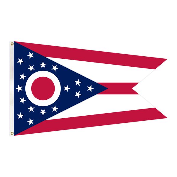 ohio state flag 90x150 cm america banner hipping with two brass grommets for decoration
ohio state flag 90x150 cm america banner hipping with two brass grommets for decoration