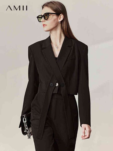 amii minimalism summer women suit jacket black notched full sleeve button loose blazer jacket office lady blazers woman 12240245 j220813, White;black
amii minimalism summer women suit jacket black notched full sleeve button loose blazer jacket office lady blazers woman 12240245 j220813, White;black