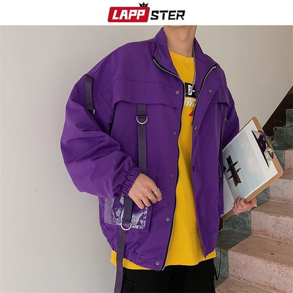 lappster men ribbons streetwear bomber jackets autumn mens hip hop pocket jacket windbreaker harajuku purple jackets coats 220822, Black
lappster men ribbons streetwear bomber jackets autumn mens hip hop pocket jacket windbreaker harajuku purple jackets coats 220822, Black