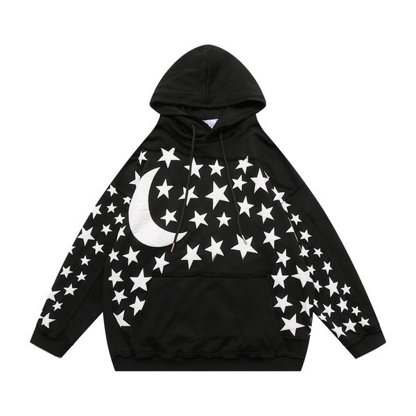 men women hip-hop star moon puff printing hoodies sweatshirts letters embroidery streetwear hoodie pullover unisex, Black
men women hip-hop star moon puff printing hoodies sweatshirts letters embroidery streetwear hoodie pullover unisex, Black