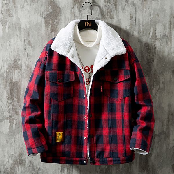 men's corduroy jacket winter fashion lapel casual warmth thickened fleece lining large size men's clothing plaid cotton coat 22082, Black
men's corduroy jacket winter fashion lapel casual warmth thickened fleece lining large size men's clothing plaid cotton coat 22082, Black