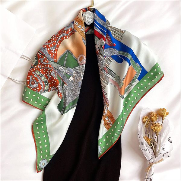 satin scarf for hair female silk head scarves for ladies hand sewn edges scarf 90 foulard luxe2803, Blue;gray
satin scarf for hair female silk head scarves for ladies hand sewn edges scarf 90 foulard luxe2803, Blue;gray