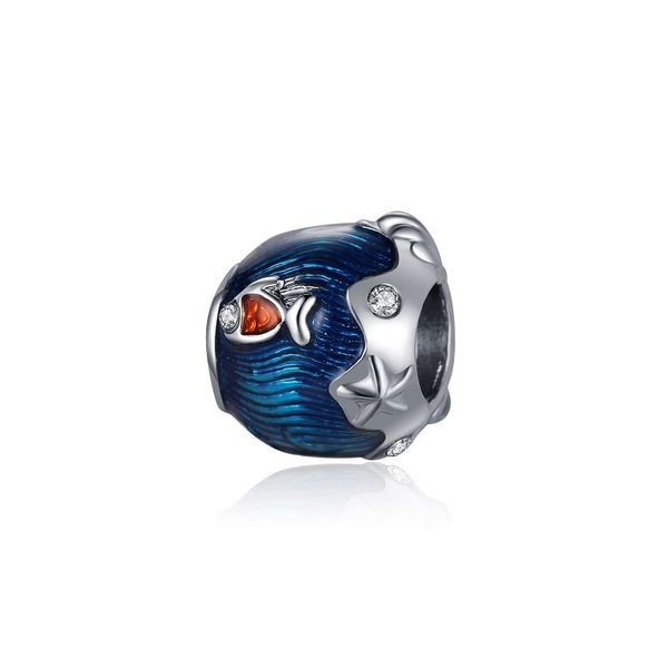 fits pandora bracelets blue enamel fish silver charm bead diy european sterling jewelry, Black
fits pandora bracelets blue enamel fish silver charm bead diy european sterling jewelry, Black