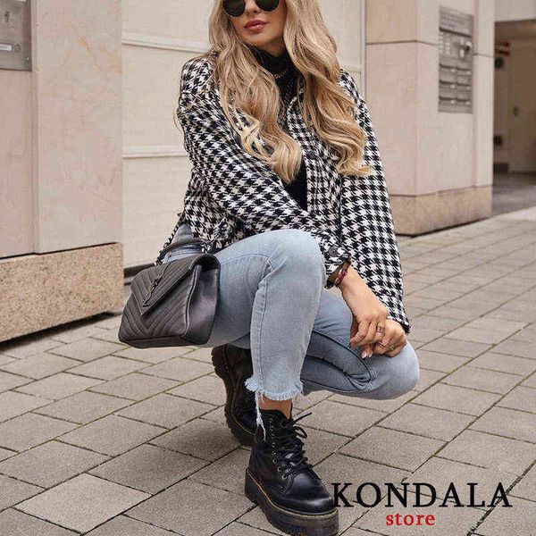 kondala women blazer za 2020 plaid print casual single breasted houndstooth blazer long sleeves autumn oneck short jackets j220813, White;black
kondala women blazer za 2020 plaid print casual single breasted houndstooth blazer long sleeves autumn oneck short jackets j220813, White;black