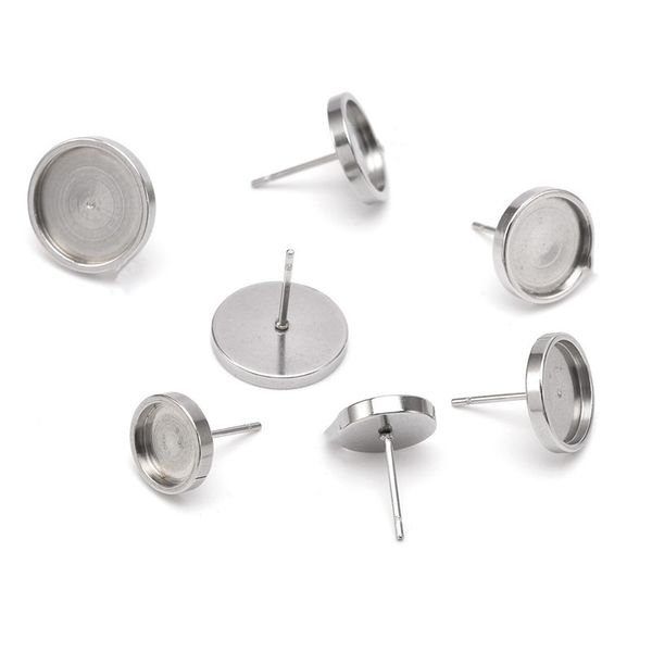 6 8 10 12mm no fade stainless steel gold plated earrings stud settings blank base fit 6-12mm glass cabochons buttons for jewelry making, Slivery;crystal
6 8 10 12mm no fade stainless steel gold plated earrings stud settings blank base fit 6-12mm glass cabochons buttons for jewelry making, Slivery;crystal