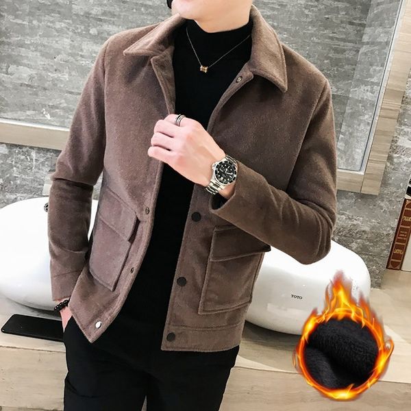 british style autumn winter steetwear windbreaker pocket outwear hombre men wool trench coat solid color lattice casual jacket 220822, Black
british style autumn winter steetwear windbreaker pocket outwear hombre men wool trench coat solid color lattice casual jacket 220822, Black