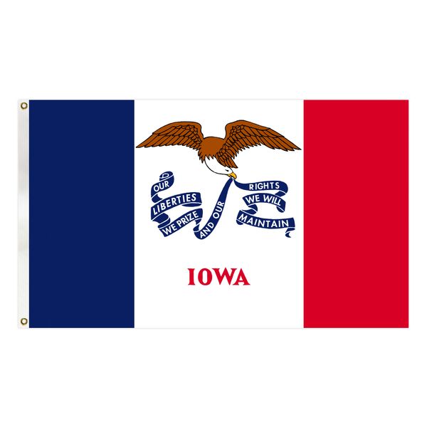 usa iowa state flag america banner 3x5 ft polyester hipping with brass grommets for indoor outdoor decoration
usa iowa state flag america banner 3x5 ft polyester hipping with brass grommets for indoor outdoor decoration