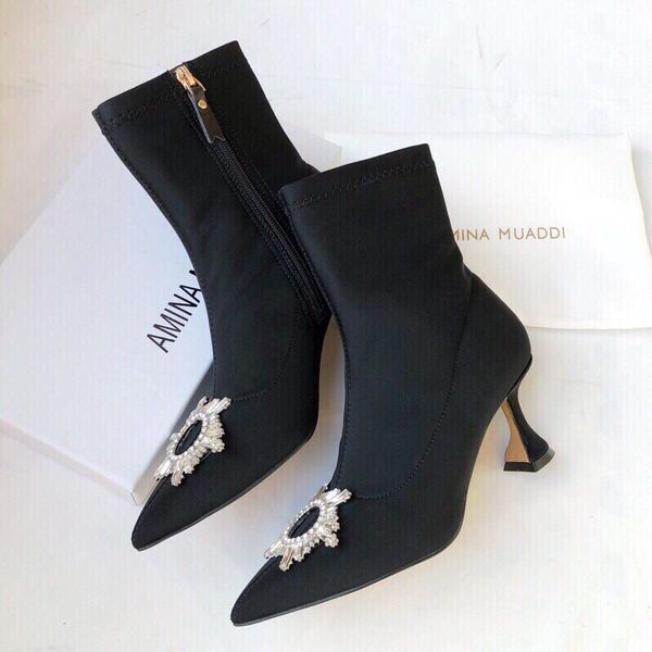 luxury womens boots italy amina muaddi 7cm lycra zipper crystal embellished ankle booties crystal buckle satin glitter pumps designer ladies, Black
luxury womens boots italy amina muaddi 7cm lycra zipper crystal embellished ankle booties crystal buckle satin glitter pumps designer ladies, Black