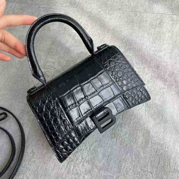 balencaigass hourglass handbags b family new leather women's zly