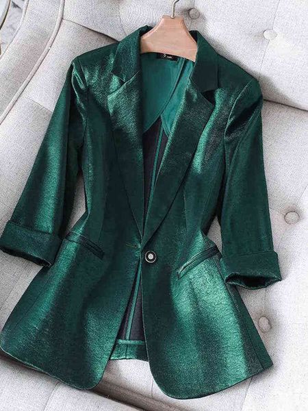 satin office lady loose blazer jacket women 2022 autumn three quarter sleeves solid casual blazers female suit jacket j220813, White;black
satin office lady loose blazer jacket women 2022 autumn three quarter sleeves solid casual blazers female suit jacket j220813, White;black