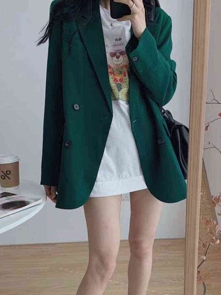 casual oversized women blazer 2022 spring autumn loose double breasted female suit jackets elegant green fashion jackets j220813, White;black
casual oversized women blazer 2022 spring autumn loose double breasted female suit jackets elegant green fashion jackets j220813, White;black