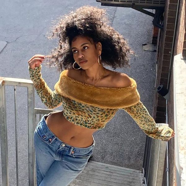 women's t-shirt puloru faux fur collar women & tees off shoulder long sleeve crop fall spring backless leopard pullover women's, White
women's t-shirt puloru faux fur collar women & tees off shoulder long sleeve crop fall spring backless leopard pullover women's, White
