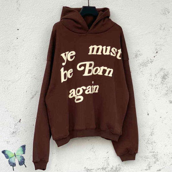 men's hoodies sweatshirts brown foam ye must be born again fleece hoodie sweatshirt warm winter men women dress pullovers t220825, Black
men's hoodies sweatshirts brown foam ye must be born again fleece hoodie sweatshirt warm winter men women dress pullovers t220825, Black