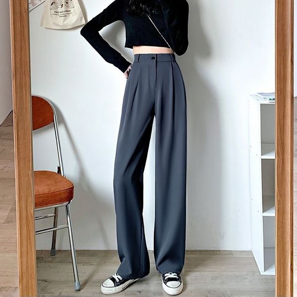 lucyever spring summer women's wide leg pants loose high waist casual trousers woman korean style solid office straight pants lplp22082, Black;white
lucyever spring summer women's wide leg pants loose high waist casual trousers woman korean style solid office straight pants lplp22082, Black;white