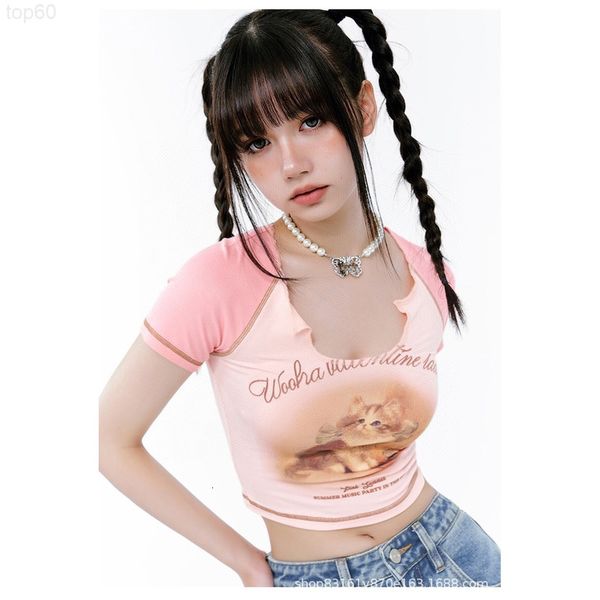 women's hoodies & sweatshirts designer chao brand 22ss summer new niche design pure foreign style cat printed short sleeve t-shirt, Black
women's hoodies & sweatshirts designer chao brand 22ss summer new niche design pure foreign style cat printed short sleeve t-shirt, Black