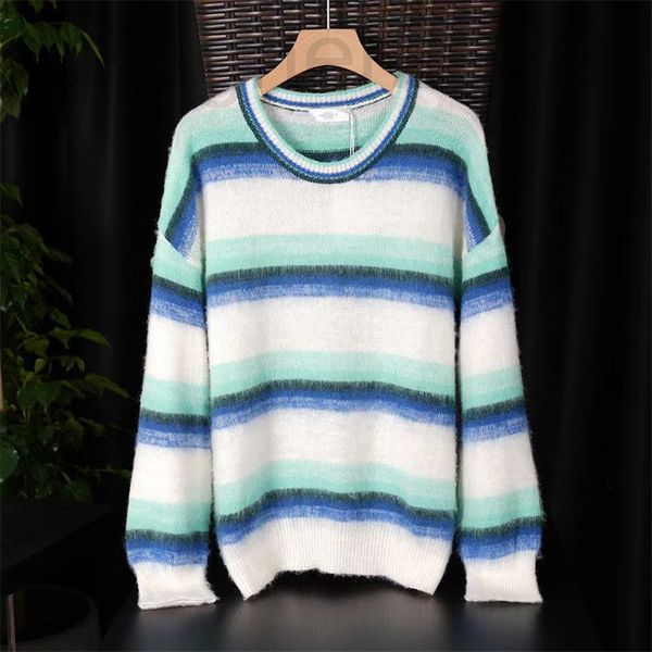 women's sweaters designer wide stripe sweater autumn pullover round neck gradual casual loose style women's wear 2eed, White;black
women's sweaters designer wide stripe sweater autumn pullover round neck gradual casual loose style women's wear 2eed, White;black