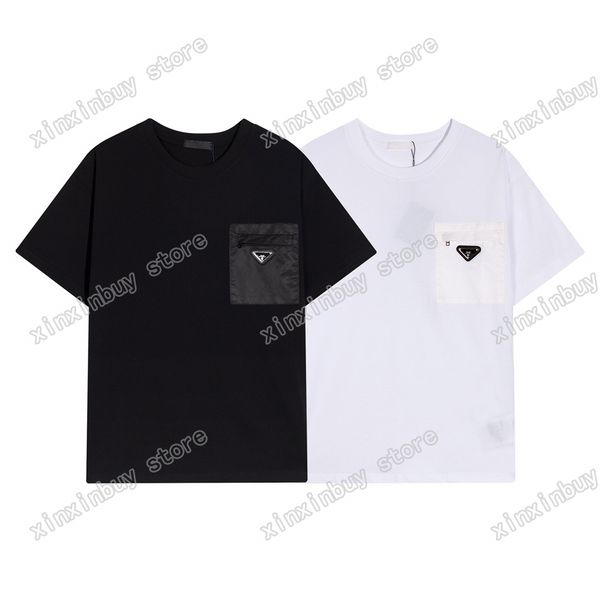 xinxinbuy men designer tees nylon pocket triangle label paris pullover women white black oversize s-2xl, Black;brown
xinxinbuy men designer tees nylon pocket triangle label paris pullover women white black oversize s-2xl, Black;brown
