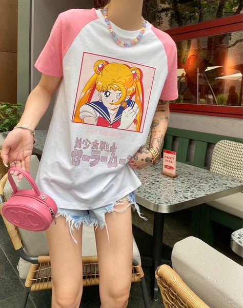women's hoodies & sweatshirts designer cartoon beautiful girl warrior short sleeve t-shirt for women 2022 summer new cute sweet loose t, Black
women's hoodies & sweatshirts designer cartoon beautiful girl warrior short sleeve t-shirt for women 2022 summer new cute sweet loose t, Black