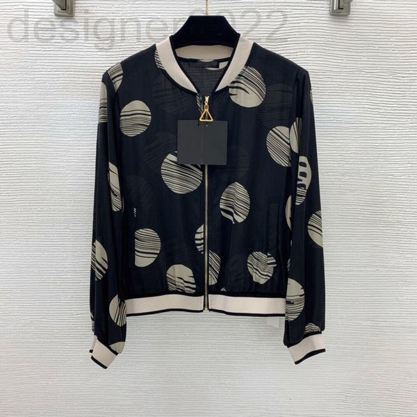 women's jackets designer autumn 21 100% silk air conditioning shirt round sunset print stand collar thin long sleeve zipper coat ubbk, Black;brown
women's jackets designer autumn 21 100% silk air conditioning shirt round sunset print stand collar thin long sleeve zipper coat ubbk, Black;brown
