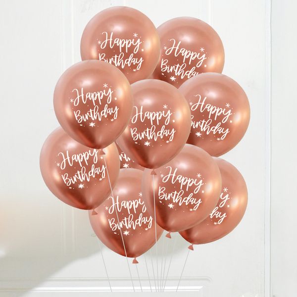 wholesale 20pcs 12inch latex balloons with rose gold chrome metallic decor for kids birthday party metal globos
wholesale 20pcs 12inch latex balloons with rose gold chrome metallic decor for kids birthday party metal globos