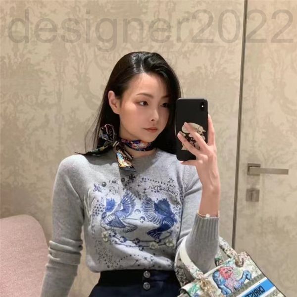 women's sweaters designer d's spring and autumn sweater in jacquard flower embroidery wool round neck pullover long sleeve kc47, White;black
women's sweaters designer d's spring and autumn sweater in jacquard flower embroidery wool round neck pullover long sleeve kc47, White;black