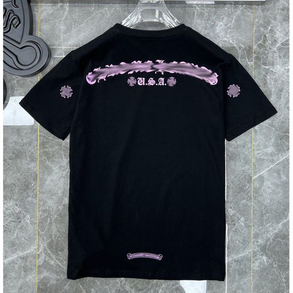 brand luxury men's t shirts ch man t-shirt summer fashion women cross sanskrit tees letter designer tshirts boy loose round neck shirt, White;black 
brand luxury men's t shirts ch man t-shirt summer fashion women cross sanskrit tees letter designer tshirts boy loose round neck shirt, White;black