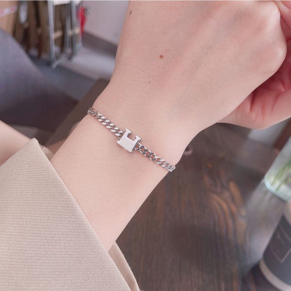 designer letter bracelets sterling silver chain bracelet women fashion jewelry, Black
designer letter bracelets sterling silver chain bracelet women fashion jewelry, Black