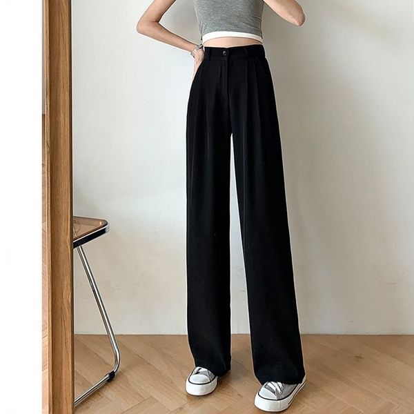lucyever spring summer women's wide leg pants loose high waist casual trousers woman korean style solid office straight pants lp220826, Black;white
lucyever spring summer women's wide leg pants loose high waist casual trousers woman korean style solid office straight pants lp220826, Black;white