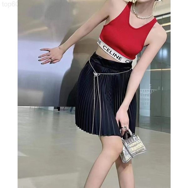 skirts designer chao brand 22 spring / summer new classic inverted triangle waist chain decoration pleated skirt all-round thin black and bl
skirts designer chao brand 22 spring / summer new classic inverted triangle waist chain decoration pleated skirt all-round thin black and bl